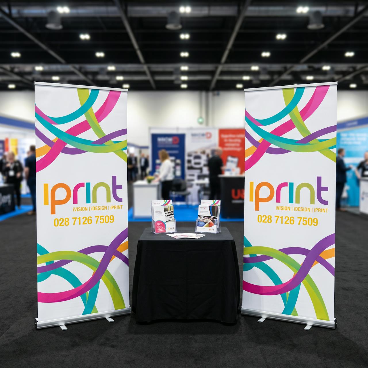 Pop-up roller banner from Iprint & Design in use