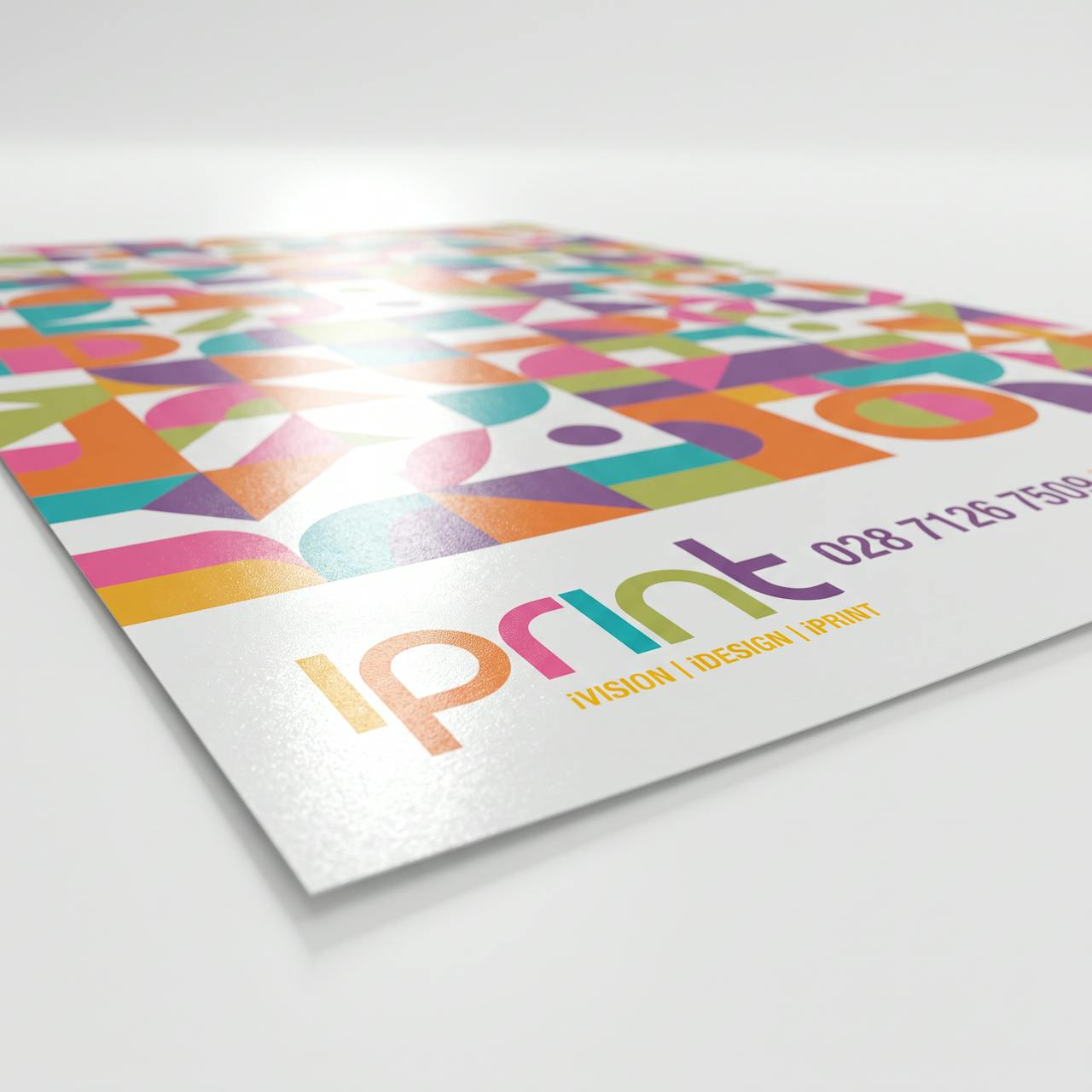 Close-up of A3 leaflets printed by Iprint & Design, Derry