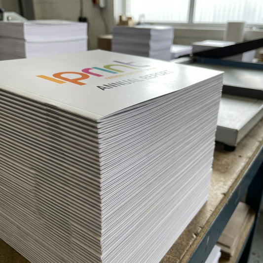 Close-up of A4 litho booklets printed by Iprint & Design, Derry