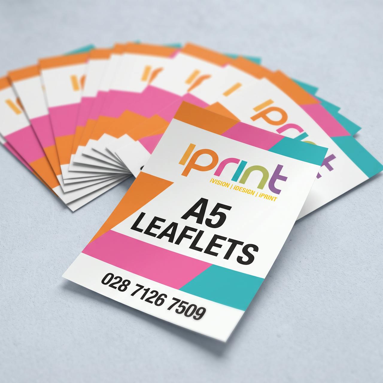 A5 leaflets printed by Iprint & Design, Derry