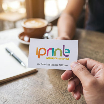 Business cards from Iprint & Design in use