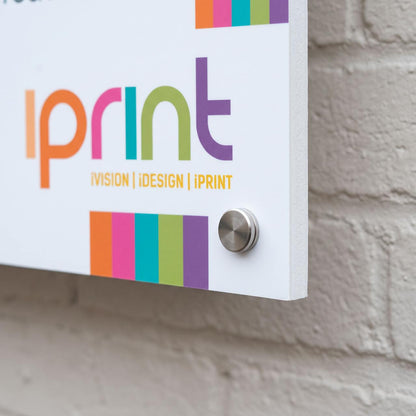 Close-up of Foamex signs printed by Iprint & Design, Derry