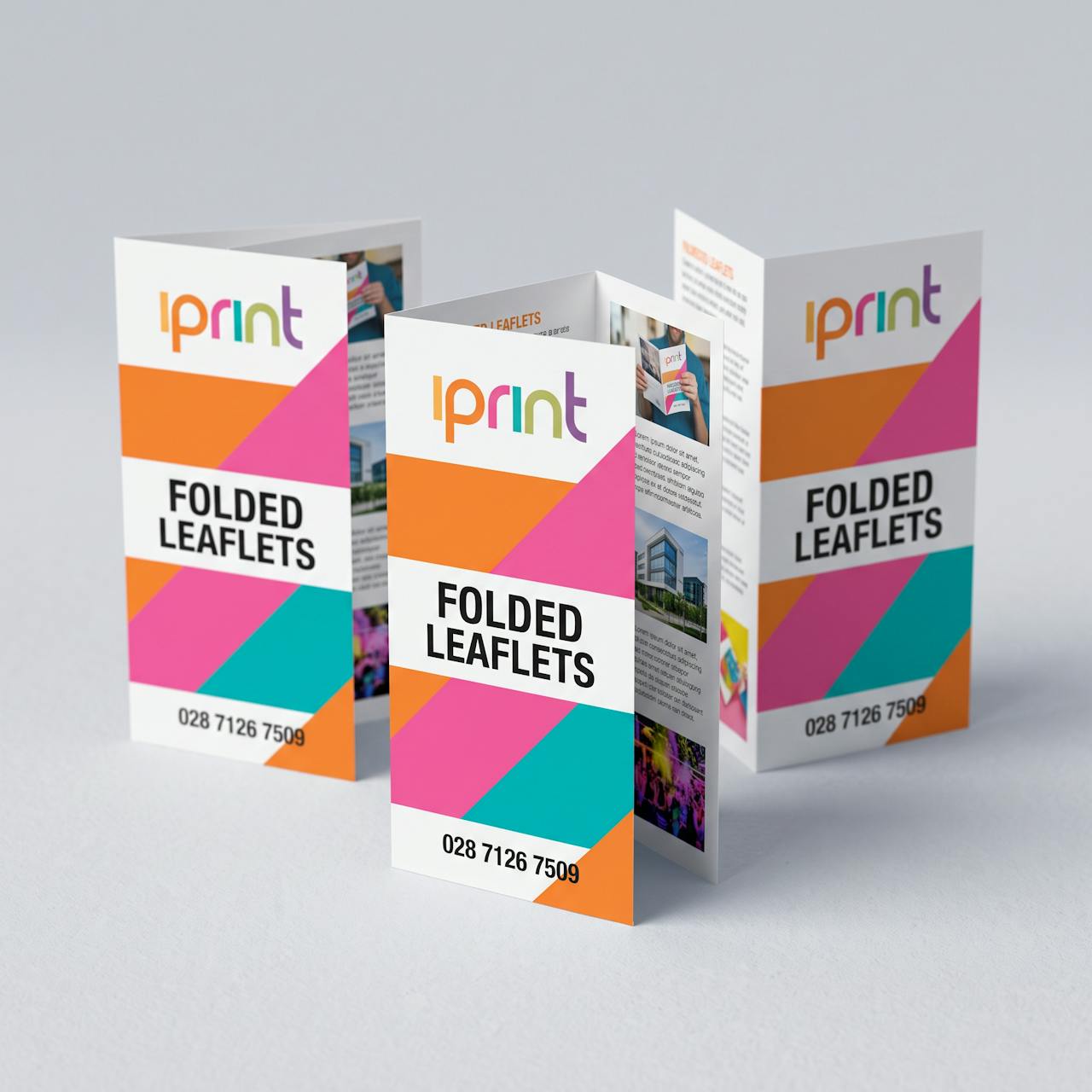 Folded leaflets printed by Iprint & Design, Derry