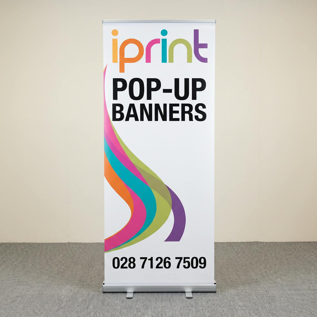 Pop-up roller banner printed by Iprint & Design, Derry